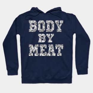 BODY BY MEAT CARNIVORE DIET BODYBUILDER FITNESS URBAN CAMO Hoodie